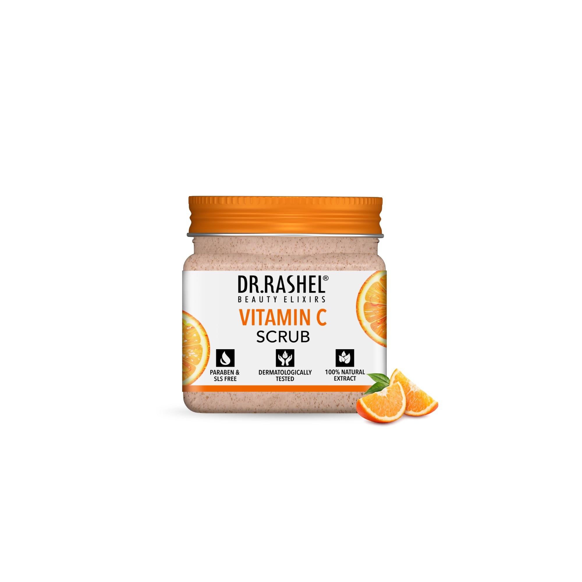 DR.RASHEL Face & Body Scrub 45ML - Vitamin C | Brightening & Exfoliating Scrub for Smooth, Radiant Skin | Removes Dead Skin & Impurities | Unisex |