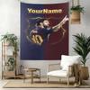 Messi Custom Your Name Wall Decor Tapestry Art For Pet Memorial Birthdaywedding Party Backdrop Family Gift