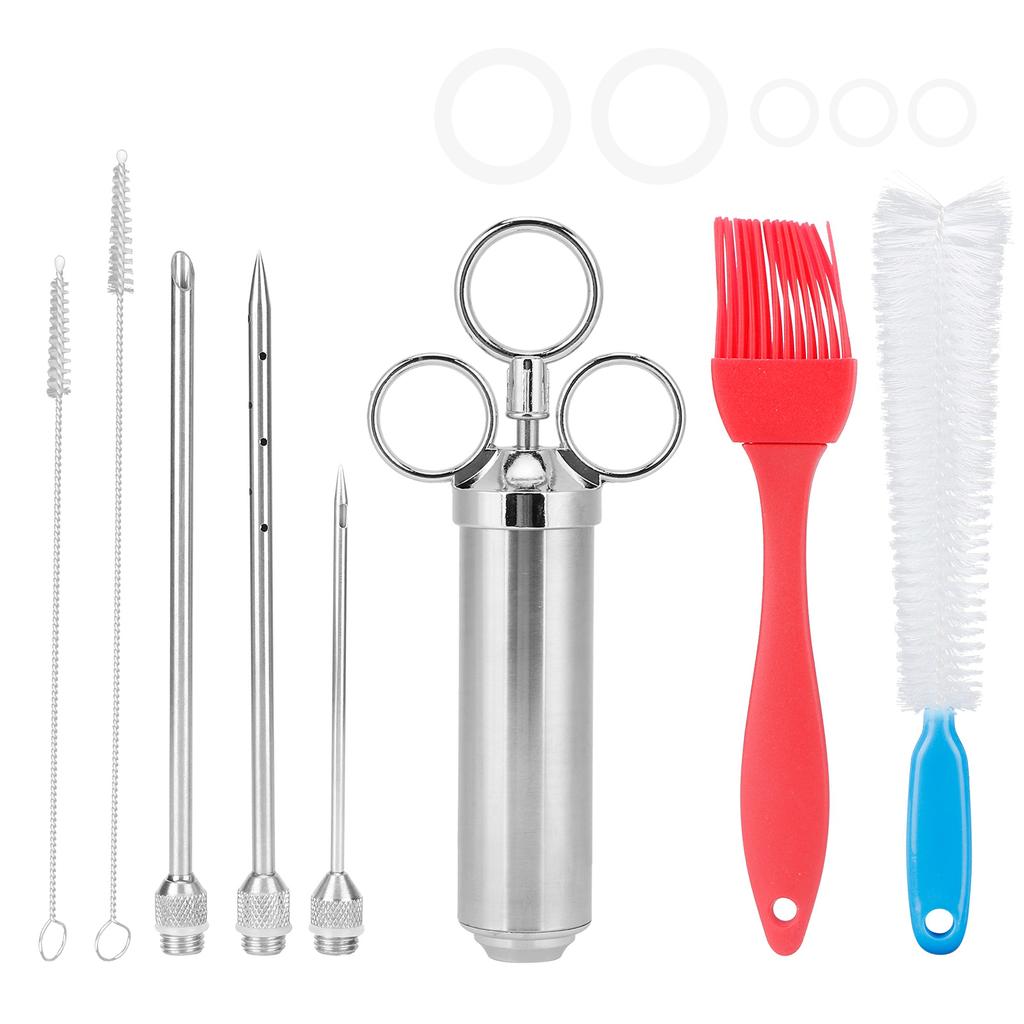 BBQ Meat Injector Kit Condiment Seasoning Syringe Barbecue Tools Kitchen Accessory