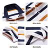 ROMON Men's Striped Short-Sleeve Polo Shirt