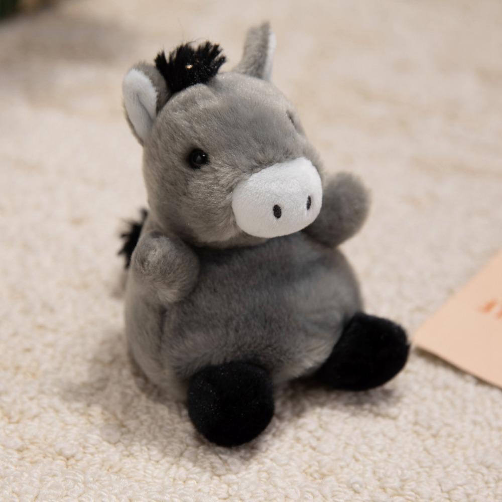 Stuffed Animals Mini Panda Doll Keychain Cute Pet Series Horse Plush Keyring  Kids Toy