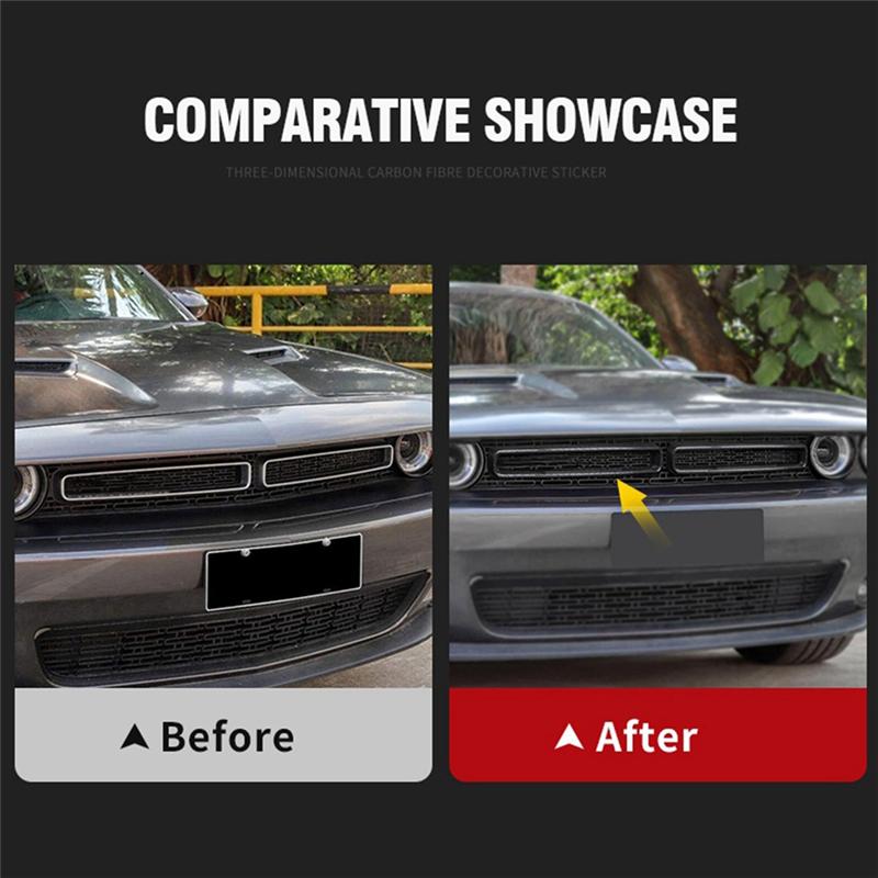 

ABGR-Car Front Grille Center Mesh Trim For Dodge Challenger 2015-2023 Car Decoration Sticker Grille Inserts Cover