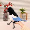 Joyful Magpie Plush Toy - Realistic Bird Doll, Photo Prop, Ornament Gift