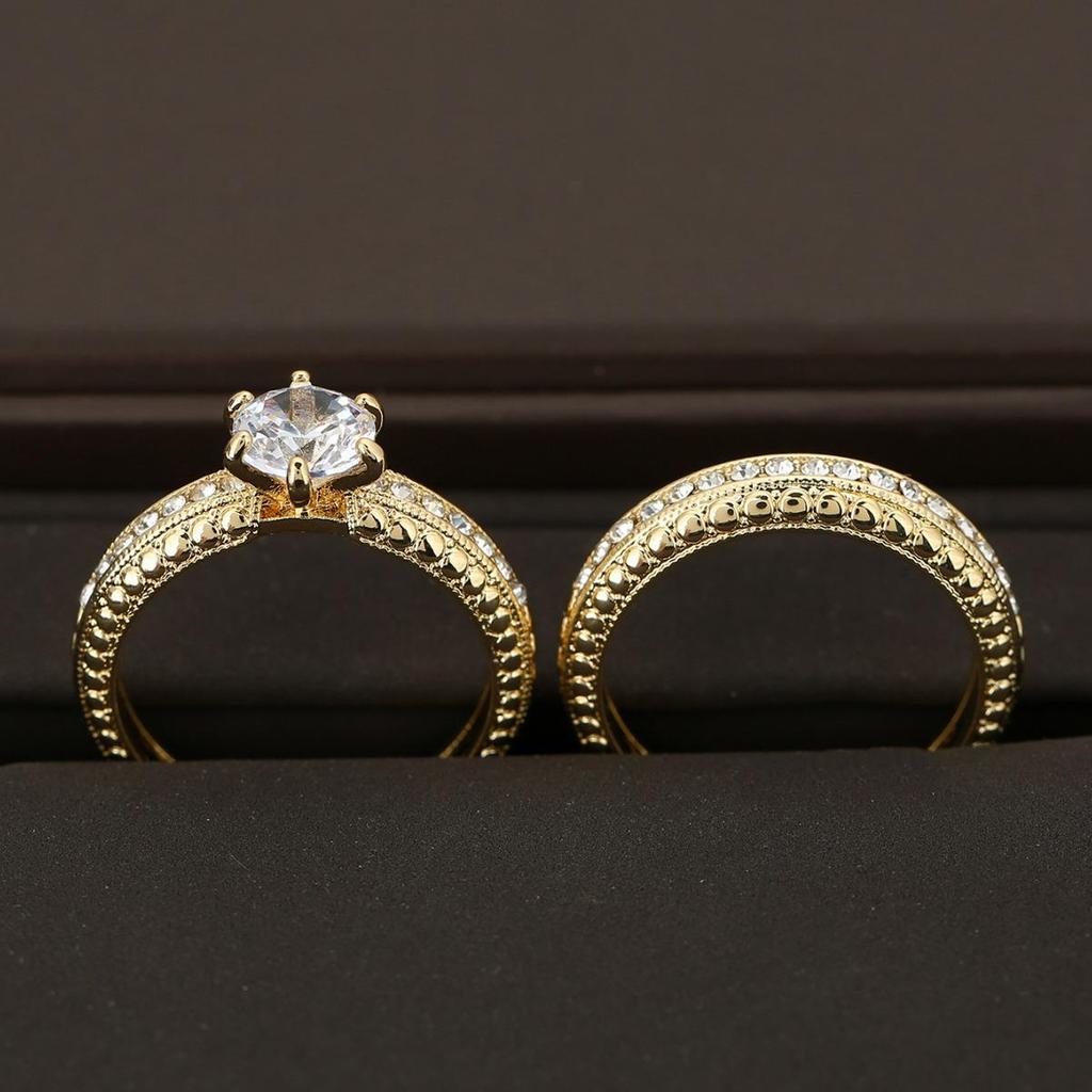 High-End Women's Zircon Wedding Ring – European & American Fashion