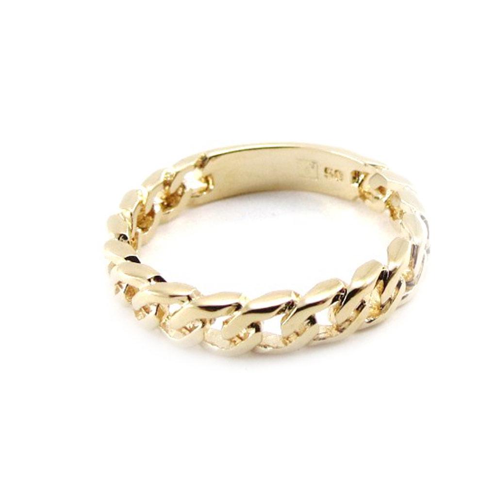 Guldpläterad vigselring 'Link of Love' - 3 mm