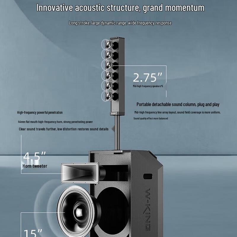 W-King K30Pro High-Power Outdoor Stage Bluetooth Speaker