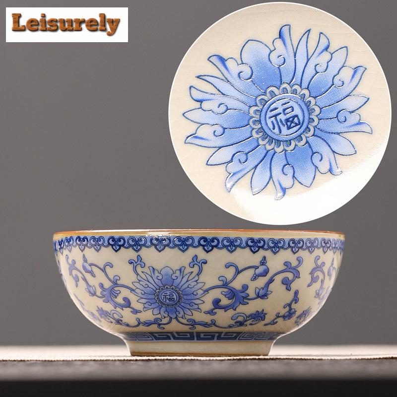 60ml Retro Ru Kiln Ceramic Tea Cup Open Cicada Ceramic Master Cup Puer Tea Bowl Meditation Cup Chazhan Kung Fu Tea Drinkware