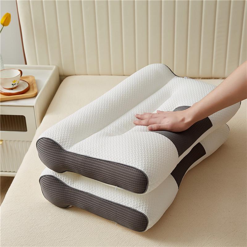 Feather Velvet Washable Knitted Cotton Neck Pillow for Dorms and Hotels 40x65 cm
