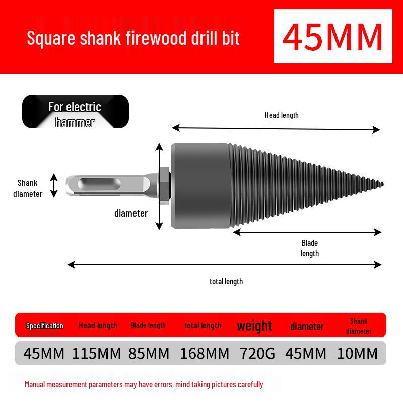 Elektrický vrták na štípání dřeva pro domácí použití - Velký nástroj na štípání dřeva
