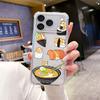Internet celebrity same cute corgi sushi TPU transparent anti-drop soft case Apple 14/15promax mobile phone case