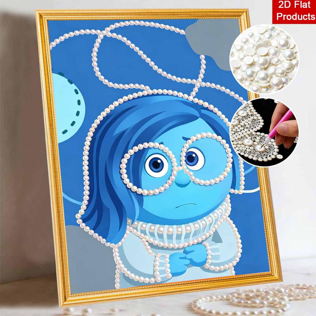Disney Pearl Painting Inside Out Suitable for Beginners and Adults, DIY Pearl Diamond Art Painting Kit for Home Wall Decor Gifts