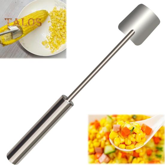 Nástroj na loupání kukuřičných klasů z nerezové oceli Magic Corn Stripper Snadná řezačka kukuřice s dlouhou rukojetí Ostrá čepel Kuchyňský gadget pro domácí a restaurační použití
