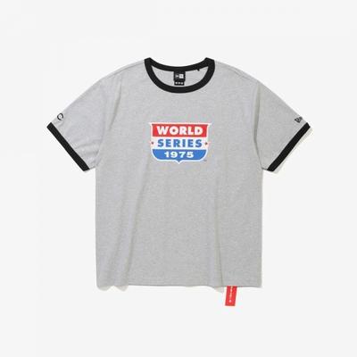 New Era Chicago Cubs World Series Ringer T shirT heaTher Grey 15147507