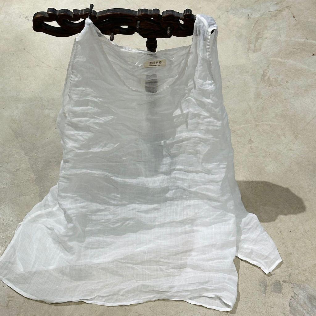 Johnature Woman Summer Vintage Solid Color Waistcoat Fashion Chinese Style Casual Retro Personality Tops