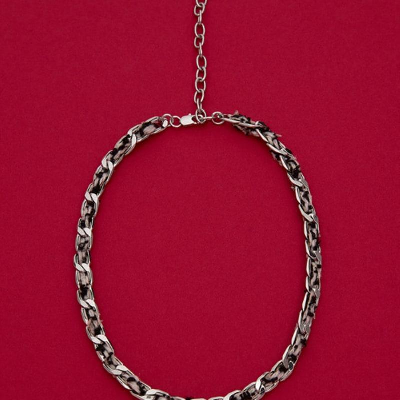 Viollina Tweed Chain Necklace