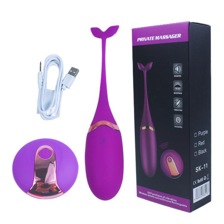Wireless Remote Control Whale Tail Vibrating Egg for Women - Erotic Self-Pleasure Device