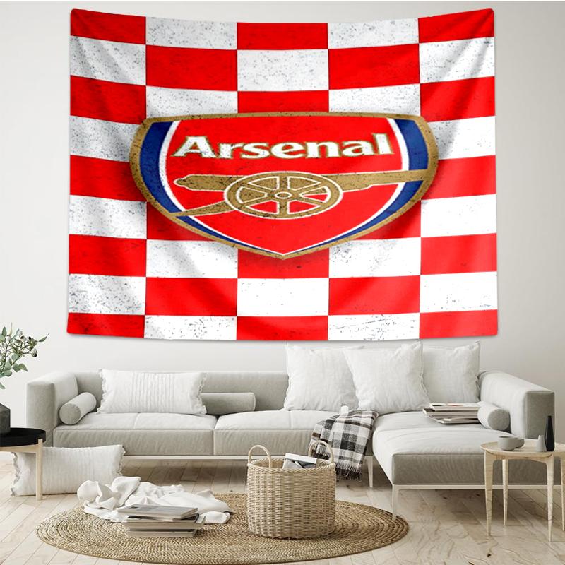 Arsenal Football Club Print Tapestry, Backdrop, Easy Setup, Ideal for Bedroom, Office & Living Room, with Aesthetic Wall Hanging Decor.