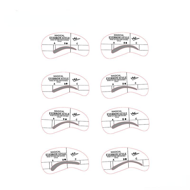 24Pcs/set Eyebrow Grooming Stencil Kit Eyebrow Shaping DIY Beauty Eyebrow Template Makeup Tool