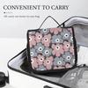 Floral Toiletry Pouch with Hanging Hook for Toiletries and Travel Small Item Perfect for Business and Outdoor Cute and Stylish Character Design