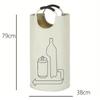 Large Bottle Recycling Bag Aluminum Handle Oxford Cloth 90L Portable Folding Storage Organizer Wastewater Bottle Collector Bag