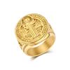 2026 Vintage St. Benedikts Exorzismus Heiliges Zeichen Herrenring Ring Nischenpersönlichkeit Handschmuck