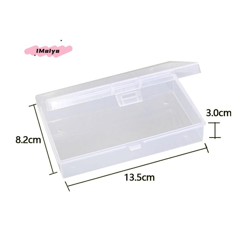 M-Rectangular Transparent Lockable Plastic Storage Box PP Packaging Parts Box Stationery Organizer with Lid for Office & School