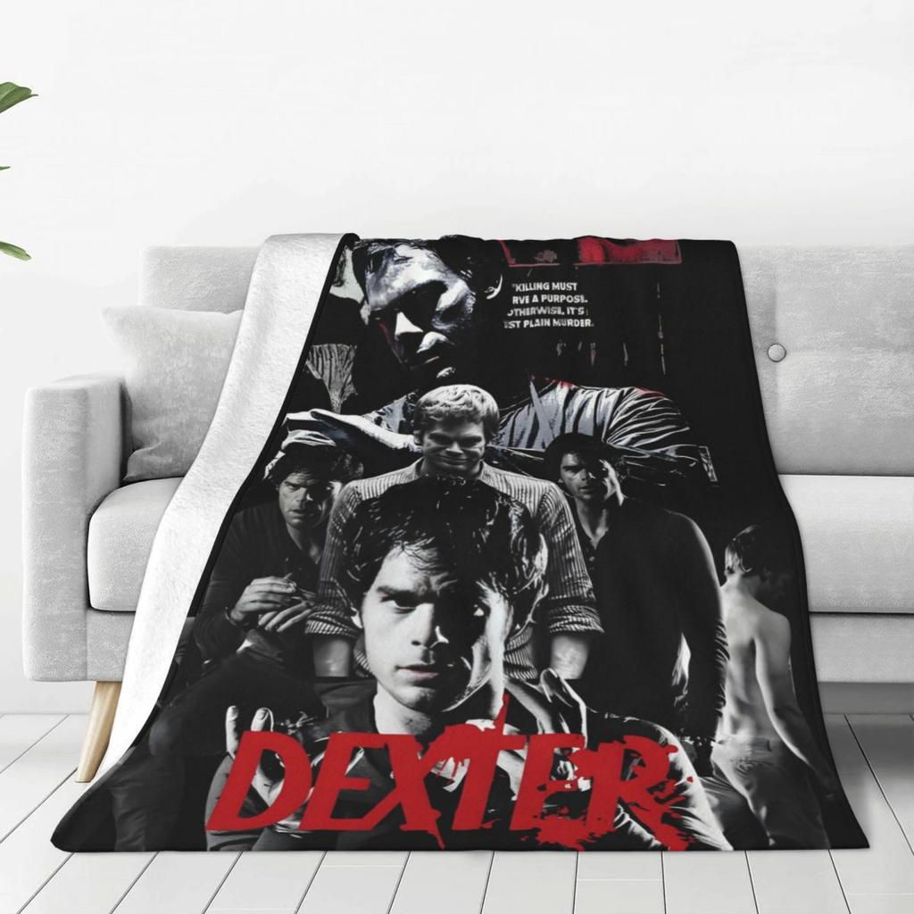 Custom Ultra-Soft Fleece Dexter Morgan Throw Blanket Warm Flannel Movie Blankets For Bed Office Sofa Bedspreads