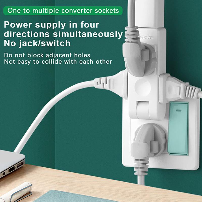 4 In 1 Us Electrical Socket Rotation Plug Adapter Wall Outlet Extension Travel Aadapter Portable Power Converter