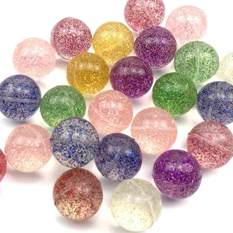 6Pcs/12Pcs 30Mm Bouncy Ball Glitter Kids Toys Boys Girls Balle Rebondissante Rubber Balls For Children Fun Toys Birthday Gift