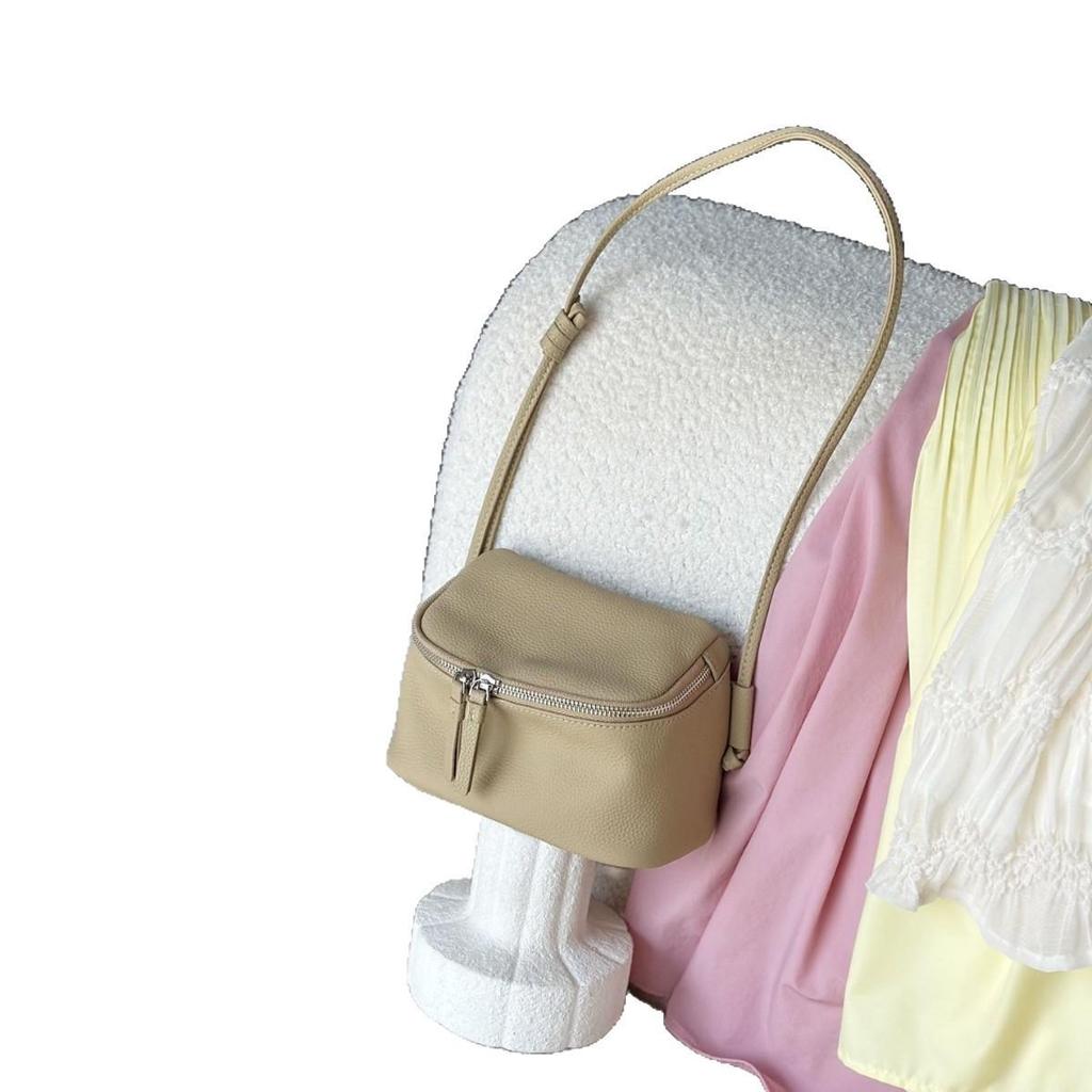Ladies' Crossbody Bag, Women's Genuine Leather Armpit Bag, Small Square Bag, Minimalist Top Layer Cowhide Phone Bag, Travel Bag