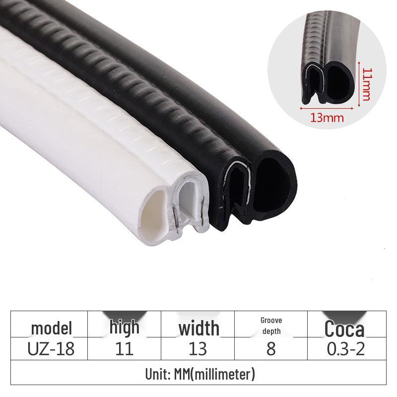 U-Shaped Rubber Edge Protector for Sheet Metal and Glass