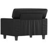 Vidaxl Armchair, Black, 60 Cm, Upholstered In Faux Leather