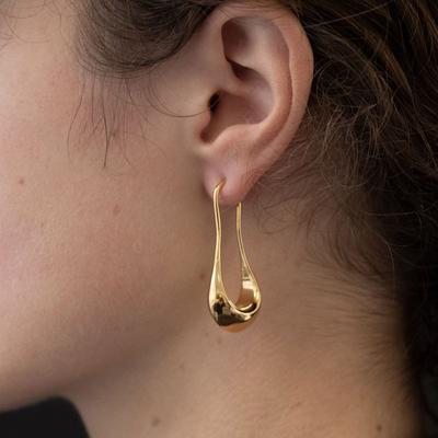 New Design Sense Unique Stainless Steel Earrings for Women Korean Fashion Jewelry Female Sexy Party Hoop Earring Accessories