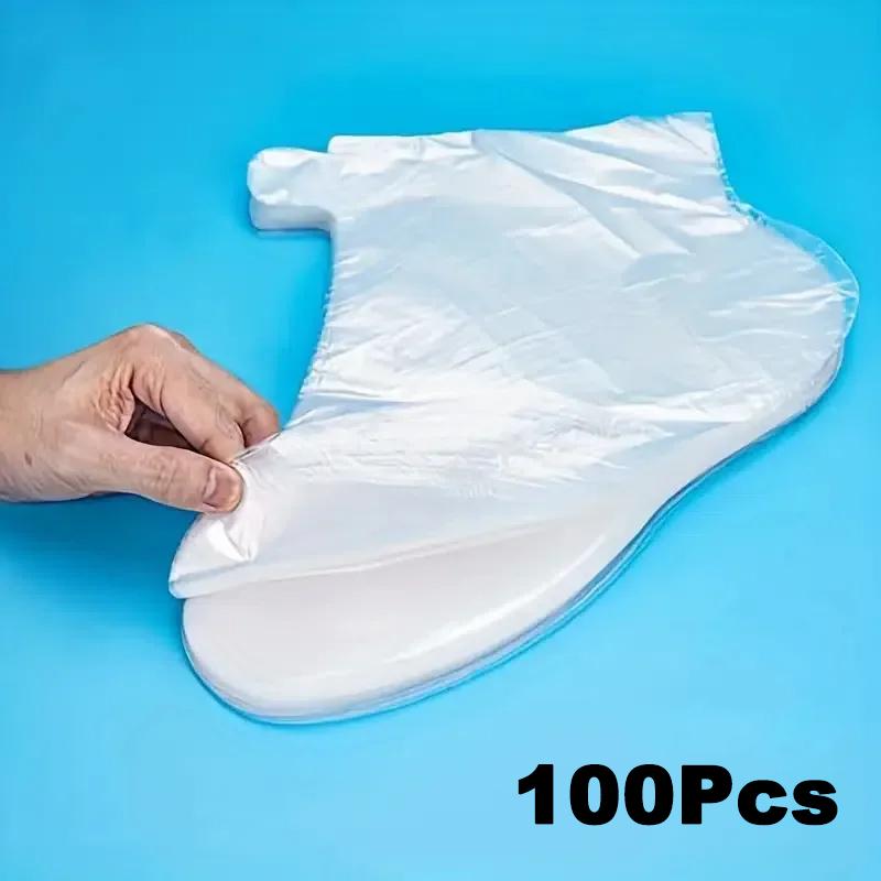 100/200/300Pcs Disposable Plastic Foot Mask Sheets Waterproof Transparent Thickened Moisturizing Foot Care Wrap