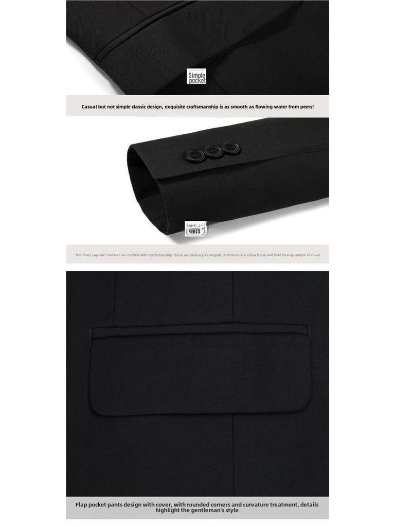 Men's Business Slim Fit Suit Jacket - Casual or Formal Wear for Groom & Groomsmen.