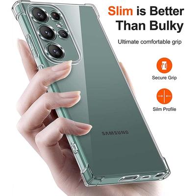 Clear Shockproof Silicone Soft Case For Samsung Galaxy S7 S8 S9 S10 S20 S21 FE S22 S23 S24 Ultra S25 Ultra Phone Cover S25 Edge