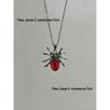 Foreign Trade Gothic Halloween Spider Pendant Necklace