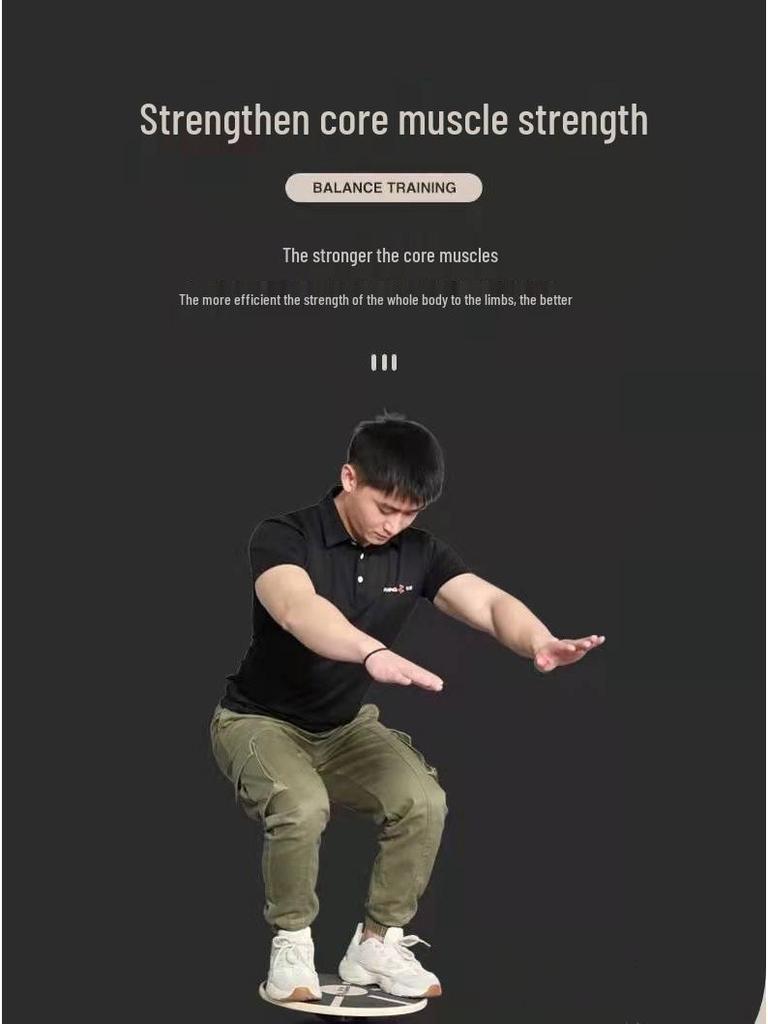 High-Difficulty Wooden Balance Board for Rehabilitation and Sensory Integration Training