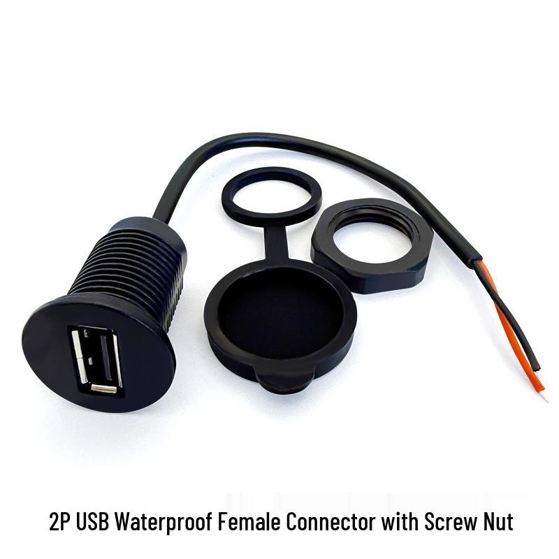 

Waterproof USB Connector with Lock & External Thread for Lamp Toy Modification and Charging