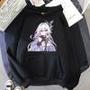 Sudadera con capucha Skirk de Genshin Impact Moda Estética Sudaderas de Videojuegos Unisex Otoño Invierno Sudaderas de Anime