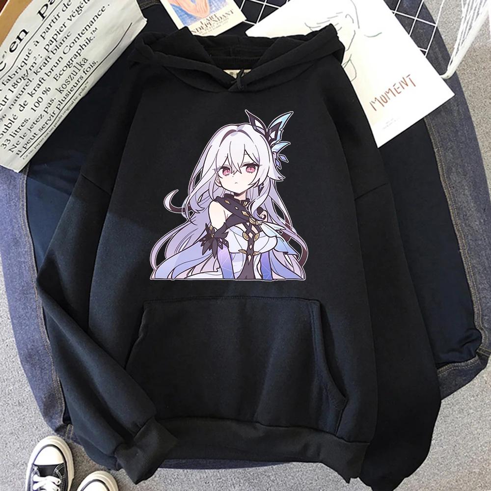 Sudadera con capucha Skirk de Genshin Impact Moda Estética Sudaderas de Videojuegos Unisex Otoño Invierno Sudaderas de Anime