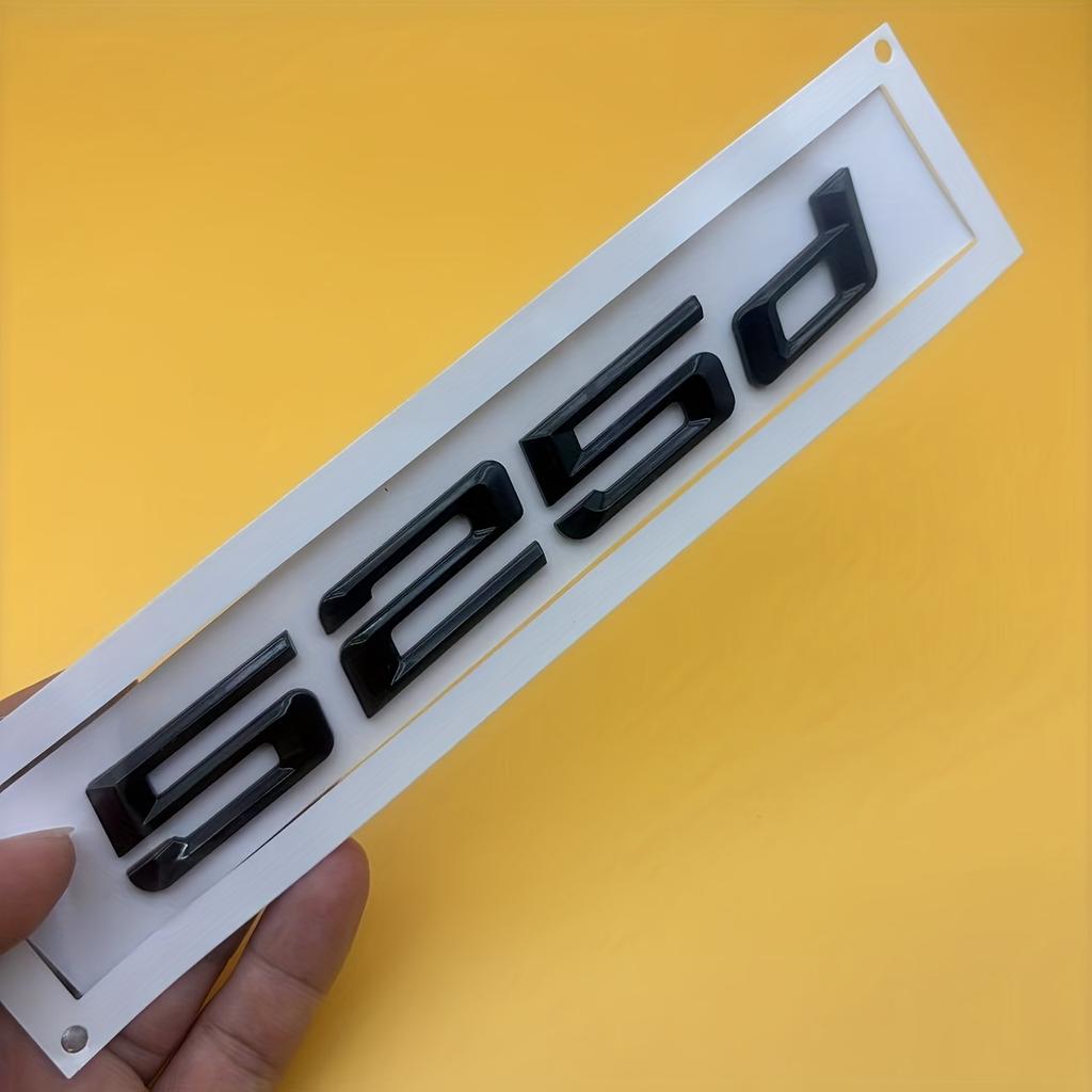 1Pc 3D 325d 330d 525d 530d Emblem Car Rear Trunk Emblem Badge for 3series 5series Accessories Car Accessories Car Modification Car Modification Parts