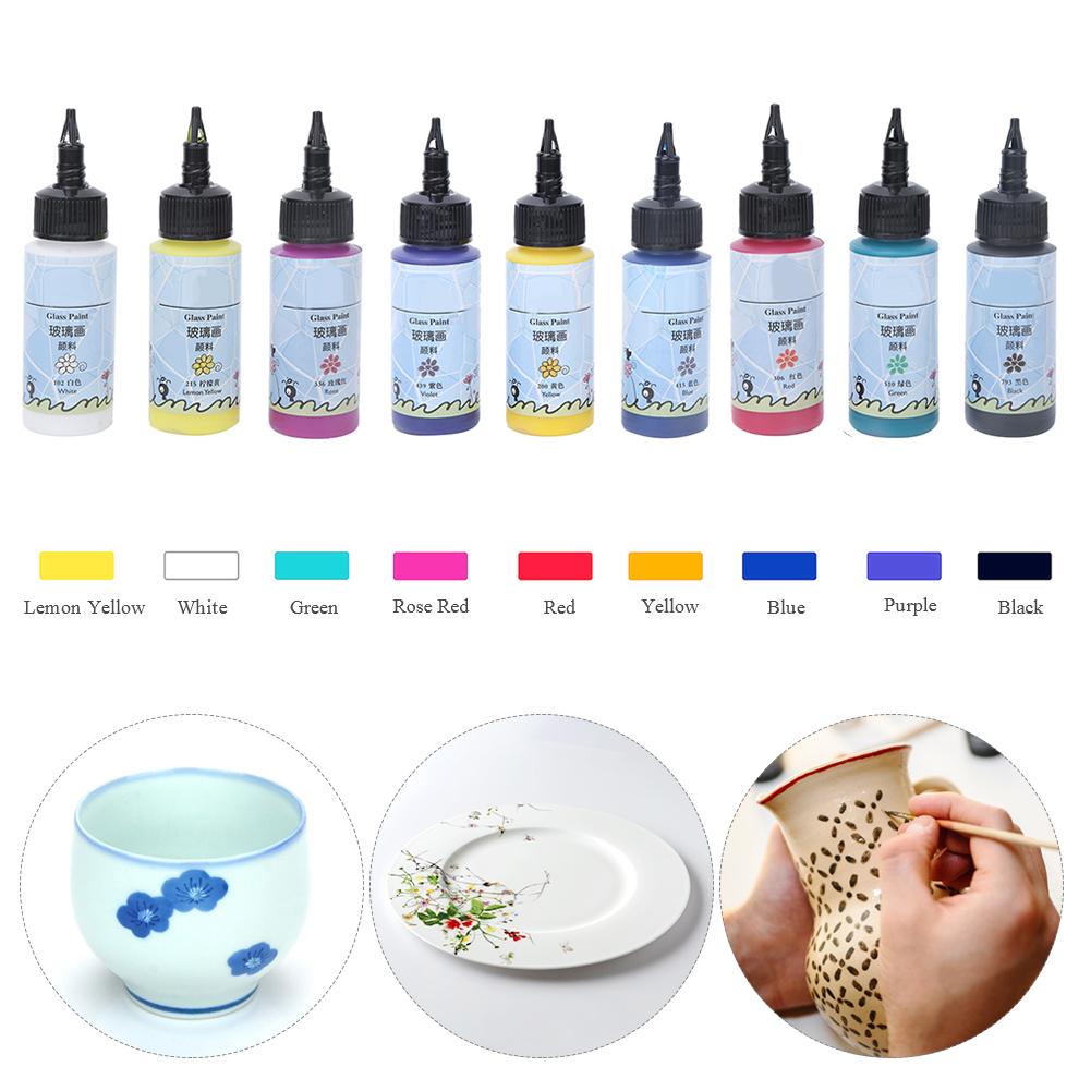 9 Colors Painting Paint Acrylic Paint Painting Pigment DIY Art Drawing SuppliesA7009 Glass Paint
