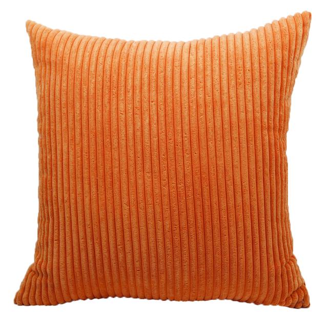 Supersoft Corduroy Cushion Cover Solid Striped Throw Pillow Covers Decorative Pillow Case for Sofa Bed Living Room Decoration