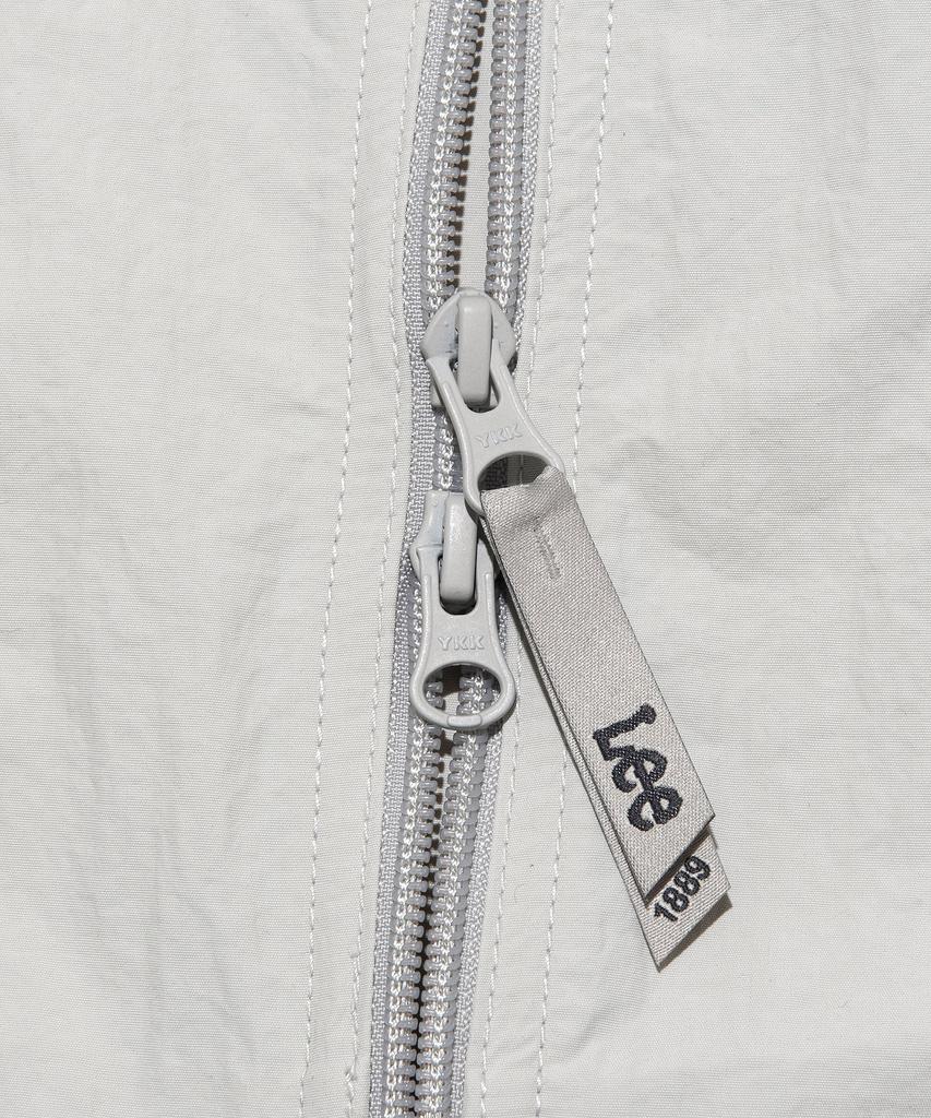 Lee Nylon Hooded Vest Light Grey