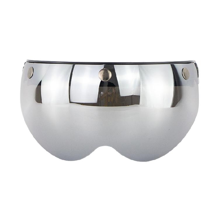 Universal 3-Snap Motorbike Helmet Visor Front Flip Up Wind Shield Len Sunglasses