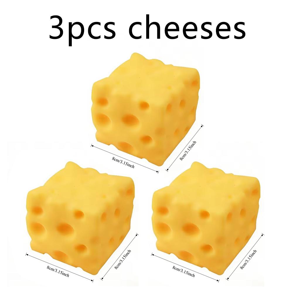 Jumbo Cheese Cube Stress Ball Big Cheese Shapeable Squeeze Ball Non-Bounce Fidget Toy Sensory Anti-Stress Festival Gift
