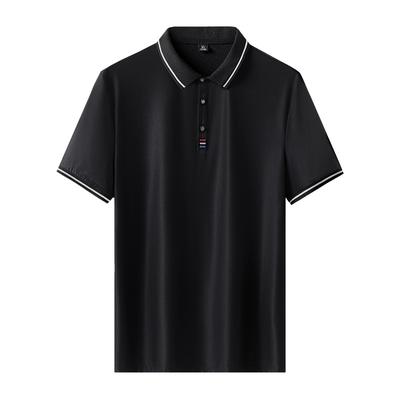 Men 'S Short Sleeve Ice Silk T -Shirt Quick Dry Polo Shirt Sports Half Sleeve Lapel Short T -Shirt L -8xl 