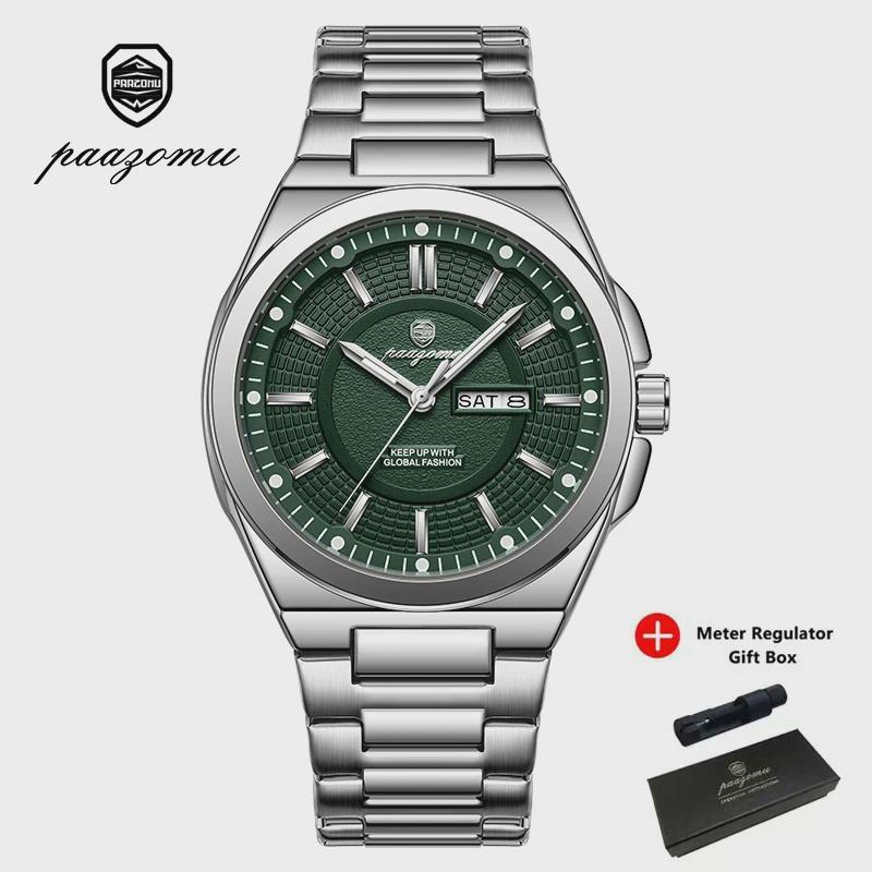 Men Sport Quartz Date Week Luxury Man Wristwatch Waterproof Luminous Stainless Steel Men's Watches Reloj