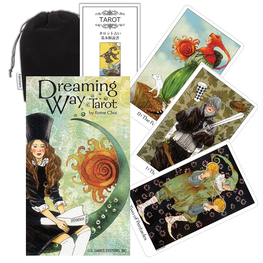 Kancharo Tarot Card Set Way Includes Japanese Tarot Card Instructions Pouch 78-Card [Dreaming Tarot] & (Authentic)